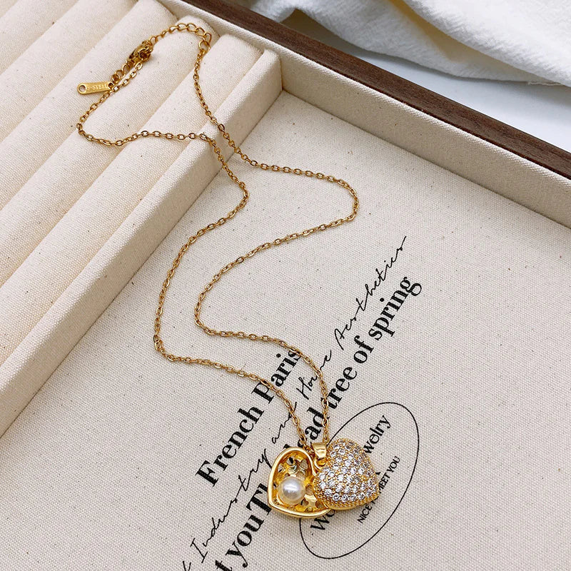 Zircon Heart Necklace Chucaessentials