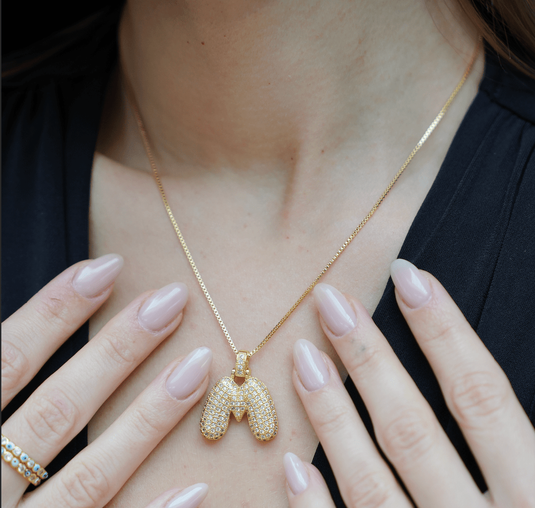Personal 18K Gold Plated Initial Necklace.