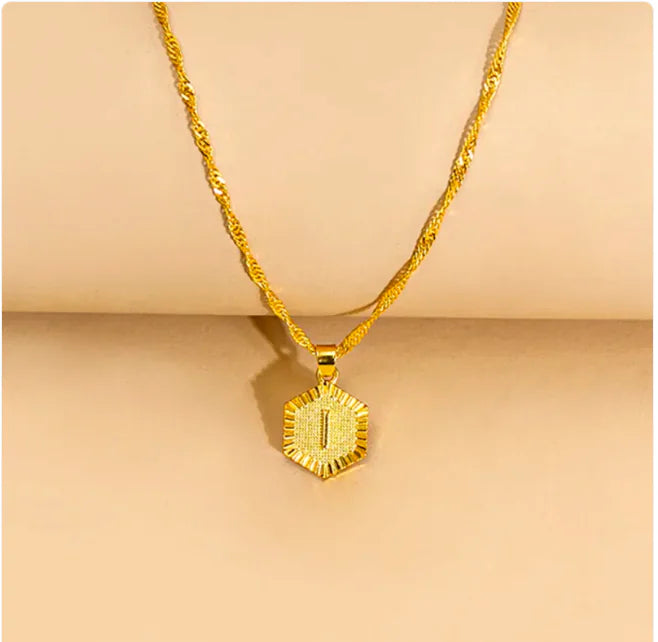 Hexagon Monogram Necklace - Chic Women’s Jewelry. Chucaessentials