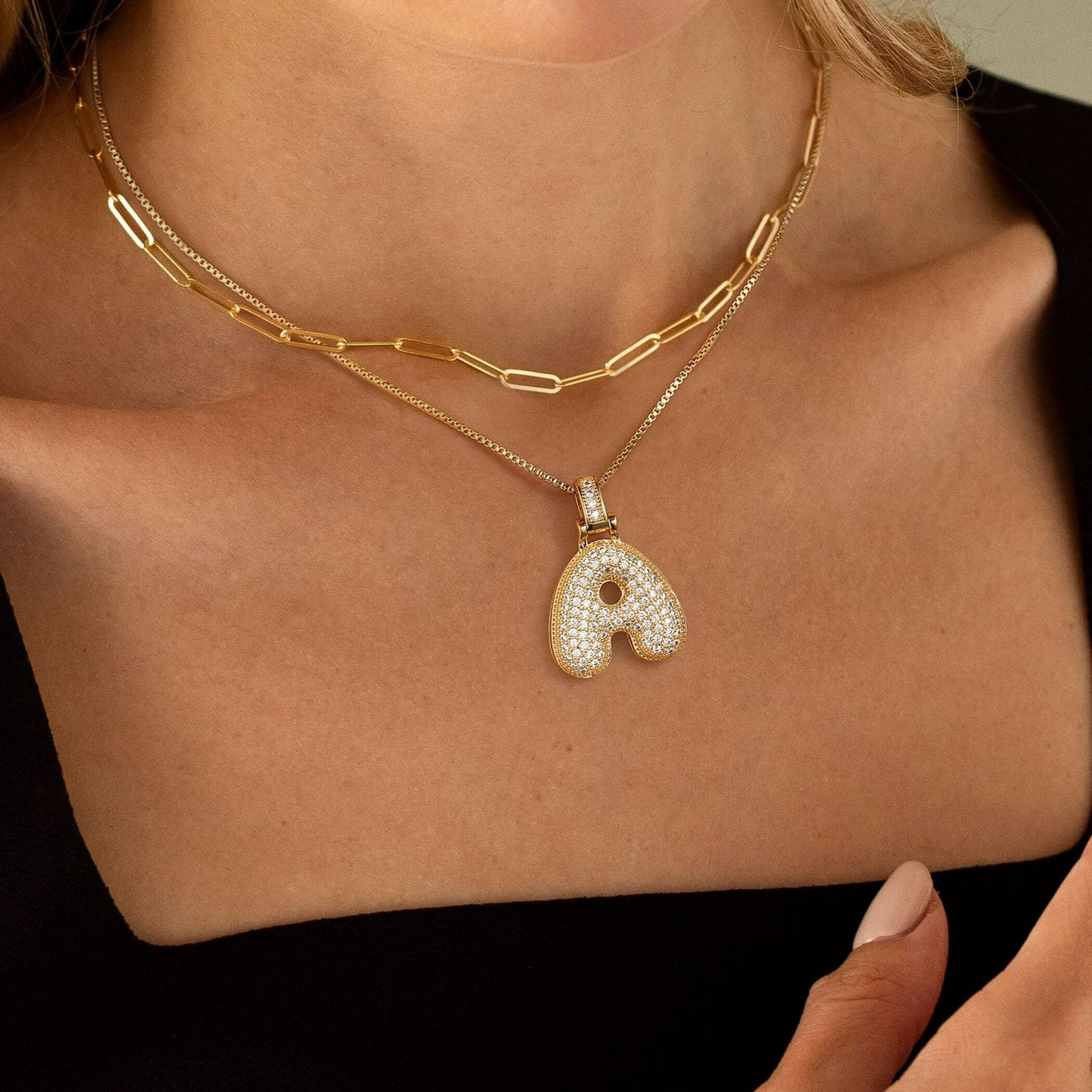 Personal 18K Gold Plated Initial Necklace.