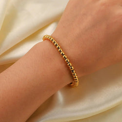 18K gold-plated-Plated Stainless Steel Bead Bracelet