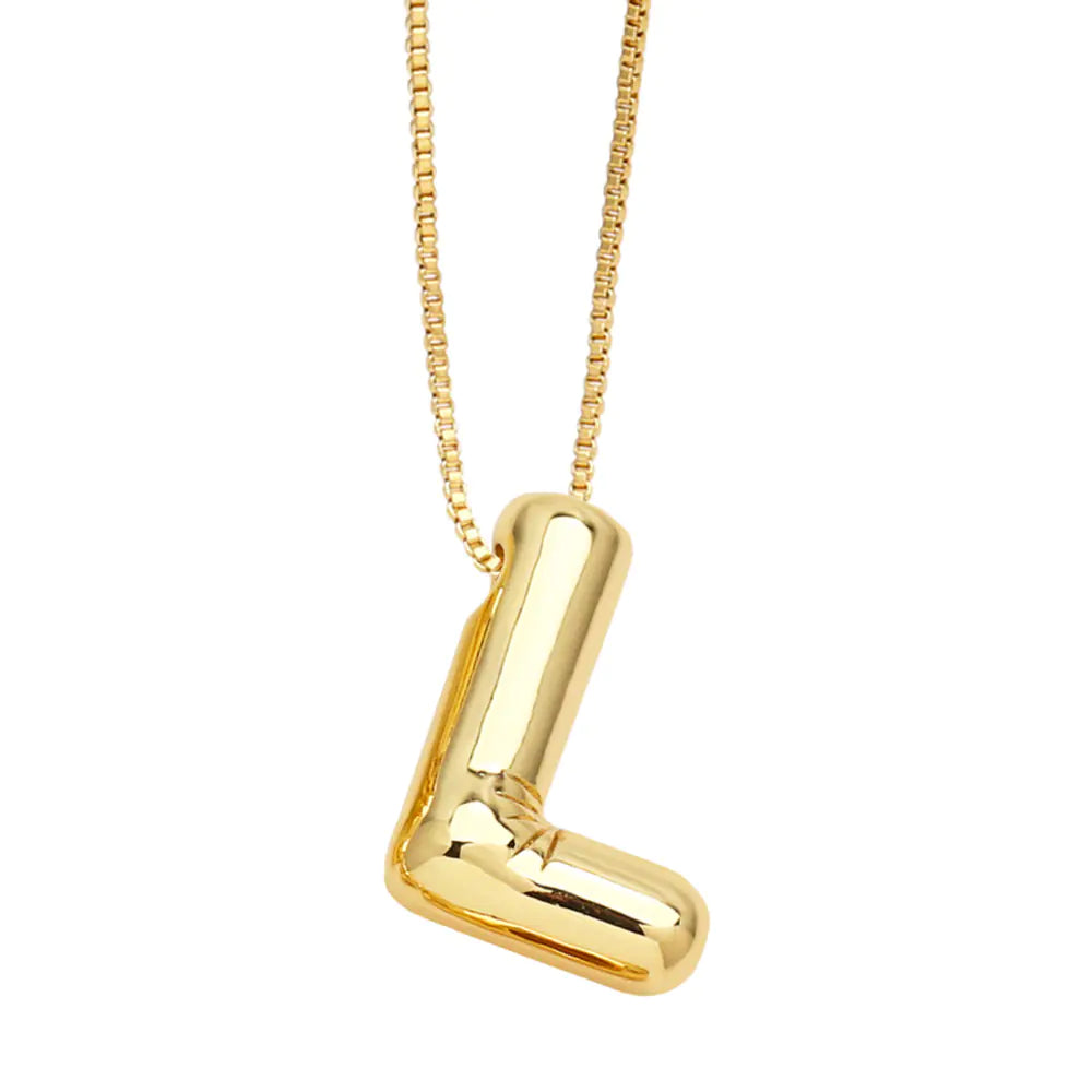 Minimalist 26 English Letters Pendant Necklace