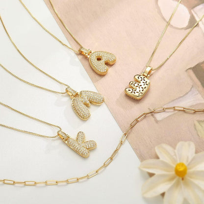 Personal 18K Gold Plated Initial Necklace.