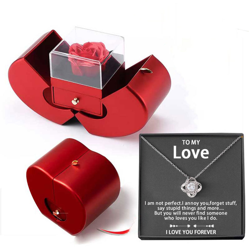 Luxury Four-Leaf Clover Necklace Gift Box Set Chucaessentials