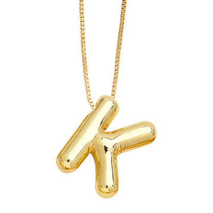 Minimalist 26 English Letters Pendant Necklace