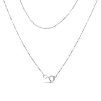 .925 Sterling Silver 1/4 Cttw Diamond Lock Pendant Necklace with Paperclip Chain