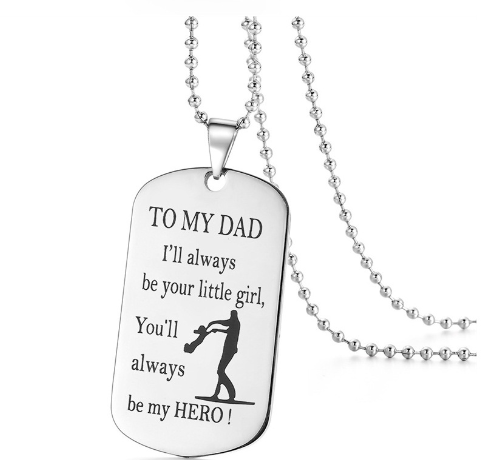 "To My Son Stainless Steel Family Necklace with Pendant" Chucaessentials
