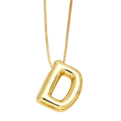 Minimalist 26 English Letters Pendant Necklace