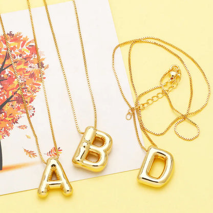 Minimalist 26 English Letters Pendant Necklace