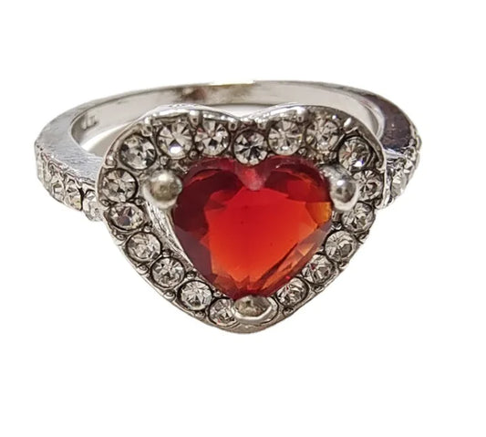 Sparkling Love Heart Ring