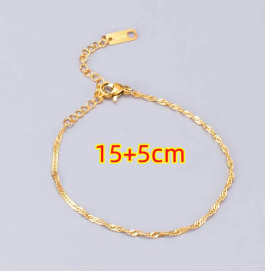 Gold Twist Titanium Bracelet