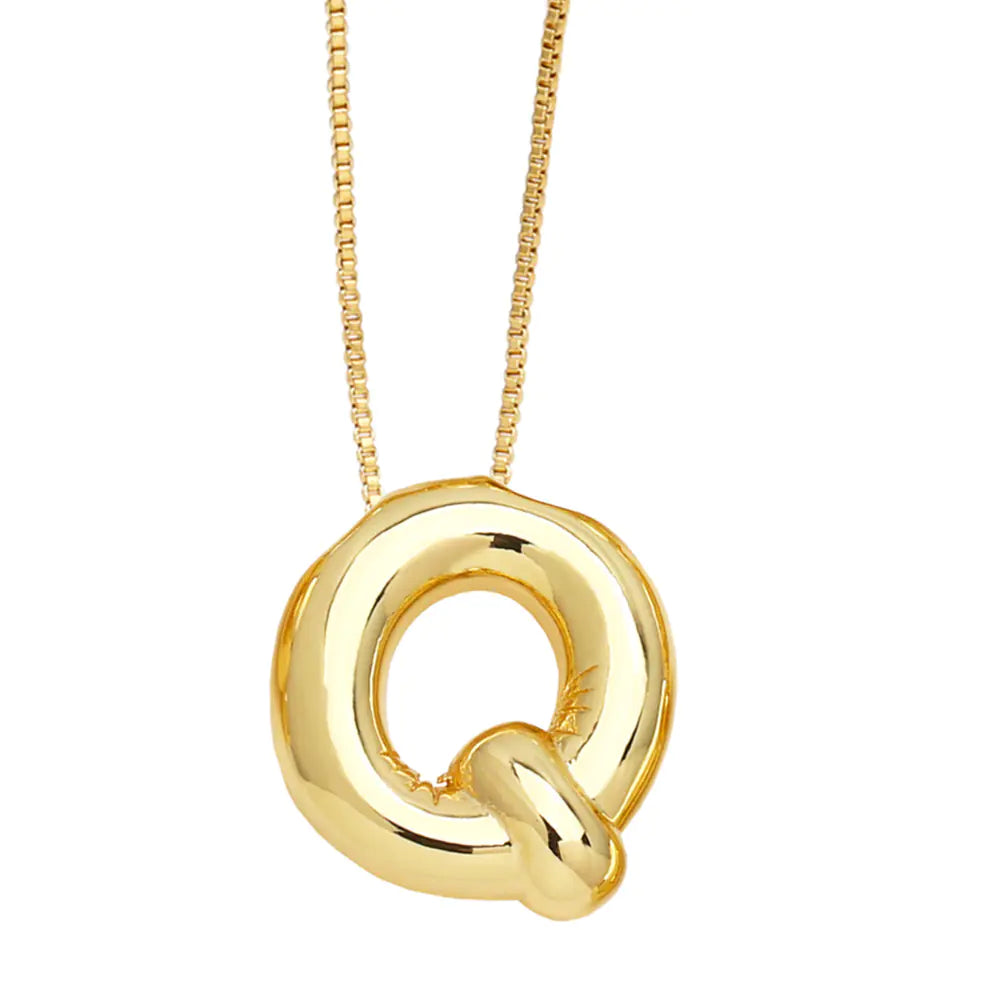 Minimalist 26 English Letters Pendant Necklace
