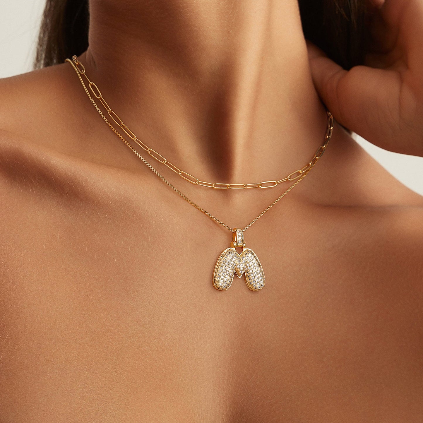 Personal 18K Gold Plated Initial Necklace.