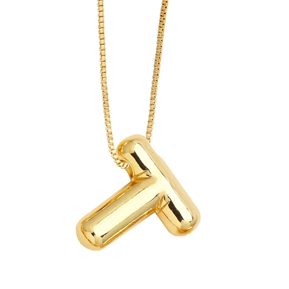 Minimalist 26 English Letters Pendant Necklace