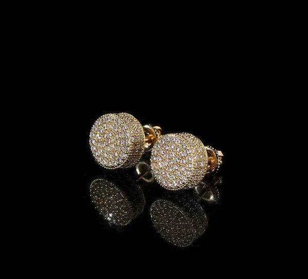 Men's CZ Stud Earrings-Stainless Steal.