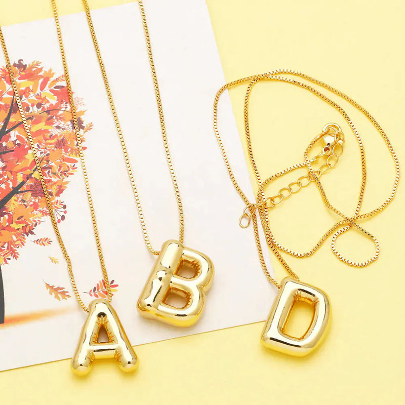 Minimalist 26 English Letters Pendant Necklace