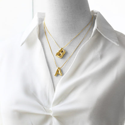 Minimalist 26 English Letters Pendant Necklace