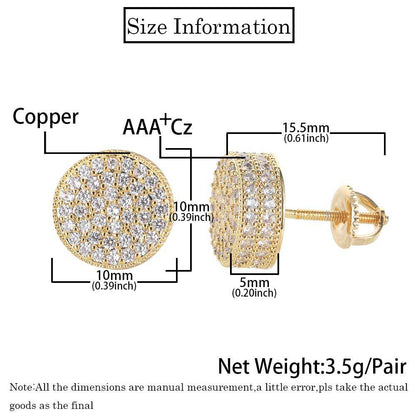 Urban Bling CZ Stud Earrings for Men. Chucaessentials