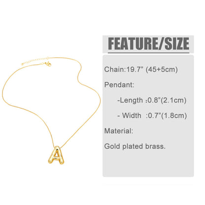 Minimalist 26 English Letters Pendant Necklace