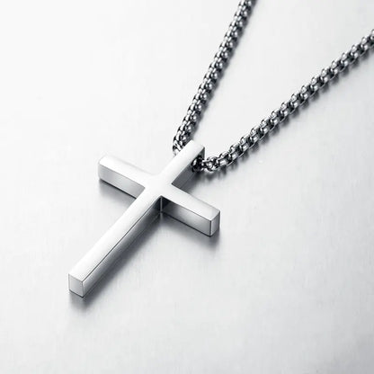 Stainless Steel Cross Necklace for Men