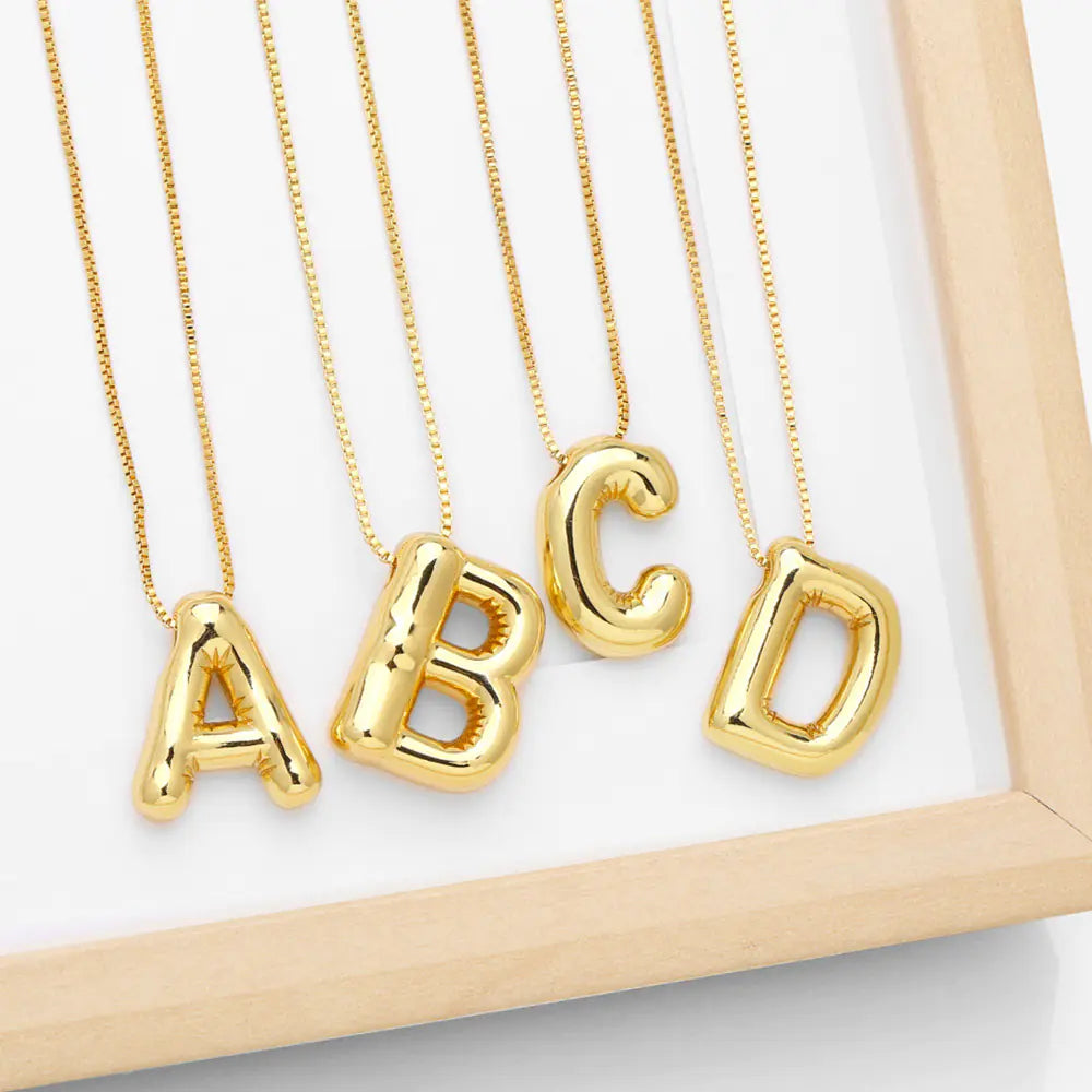 Minimalist 26 English Letters Pendant Necklace
