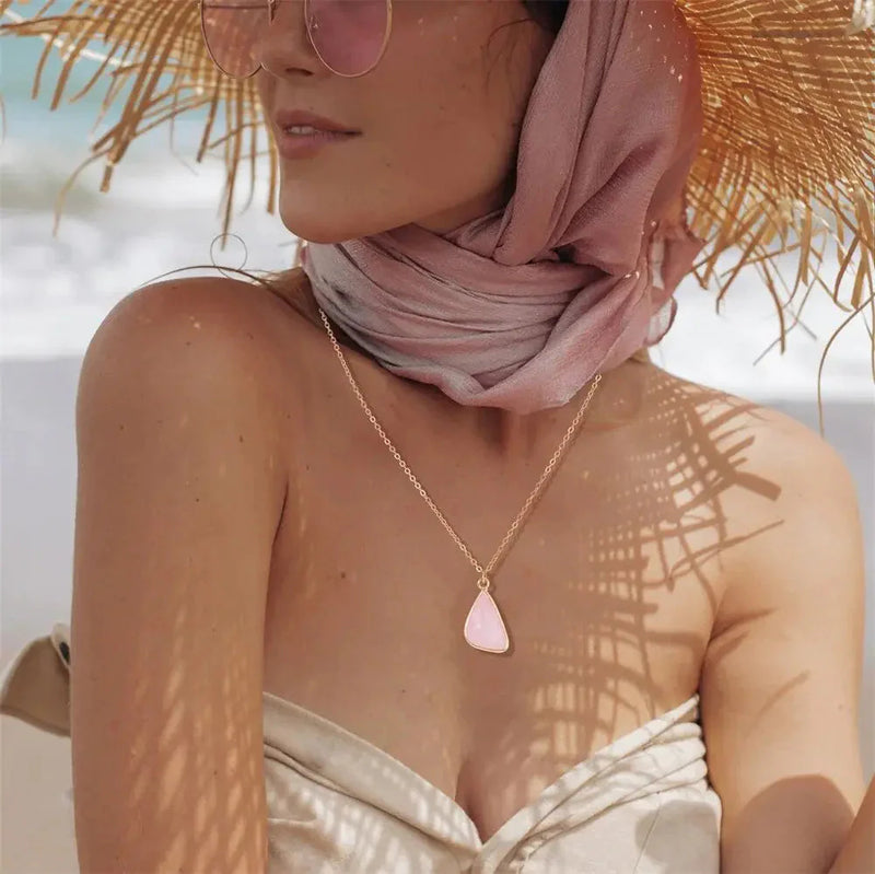 Rose Quartz stylish Necklace