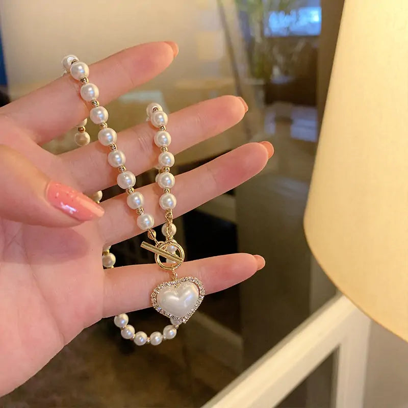 Pearl Necklace Heart