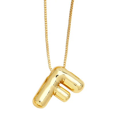 Minimalist 26 English Letters Pendant Necklace