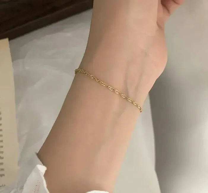 Twist Titanium gold-plated Bracelet