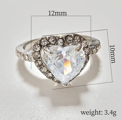 Sparkling Love Heart Ring