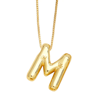 Minimalist 26 English Letters Pendant Necklace