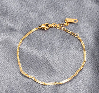 Gold Twist Titanium Bracelet