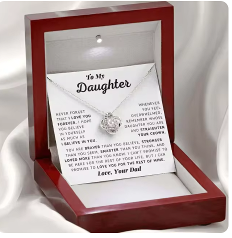 Pendant Necklace To My Daughter Chucaessentials