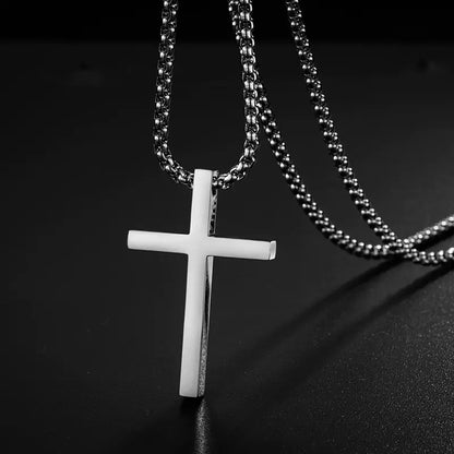 Stainless Steel Cross Necklace for Men