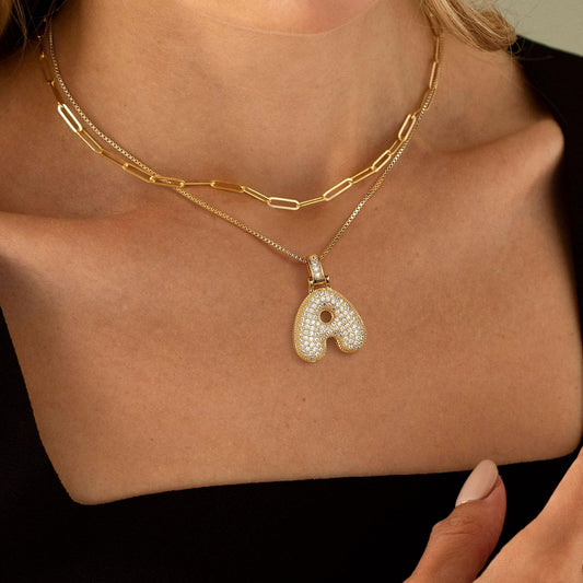 Personal 18K Gold Plated Initial Necklace.