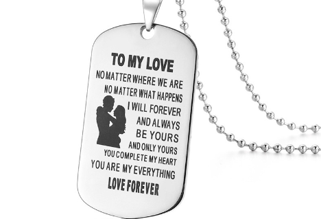 "To My Son Stainless Steel Family Necklace with Pendant" Chucaessentials