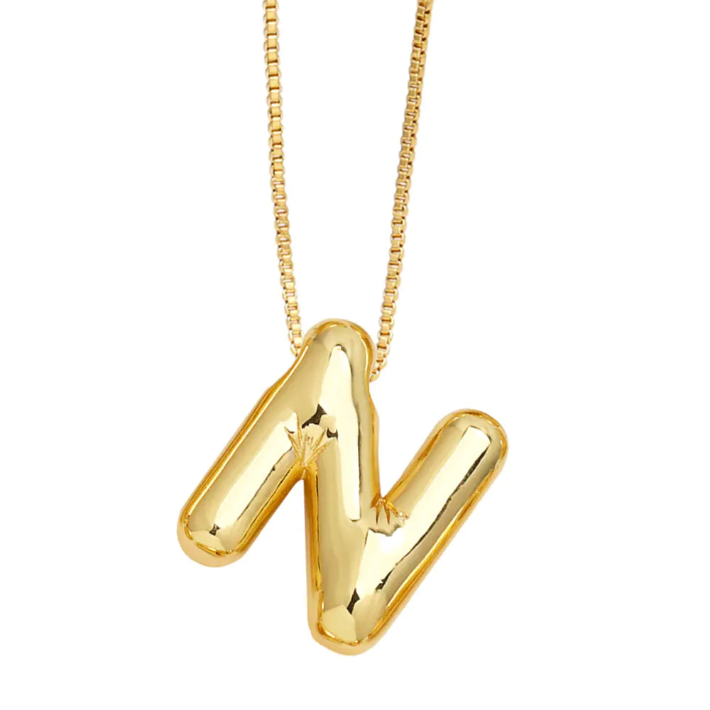 Minimalist 26 English Letters Pendant Necklace