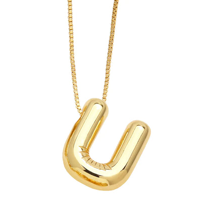 Minimalist 26 English Letters Pendant Necklace