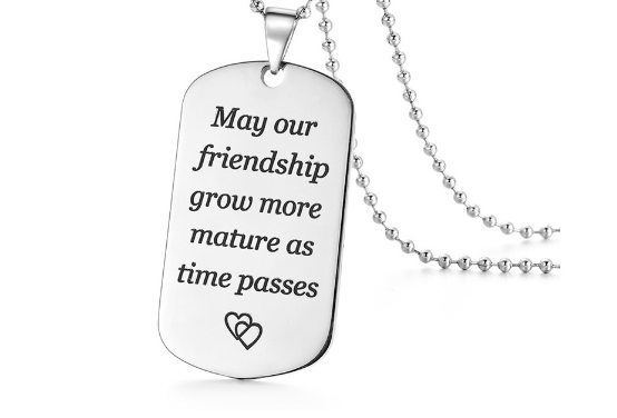 "To My Son Stainless Steel Family Necklace with Pendant" Chucaessentials