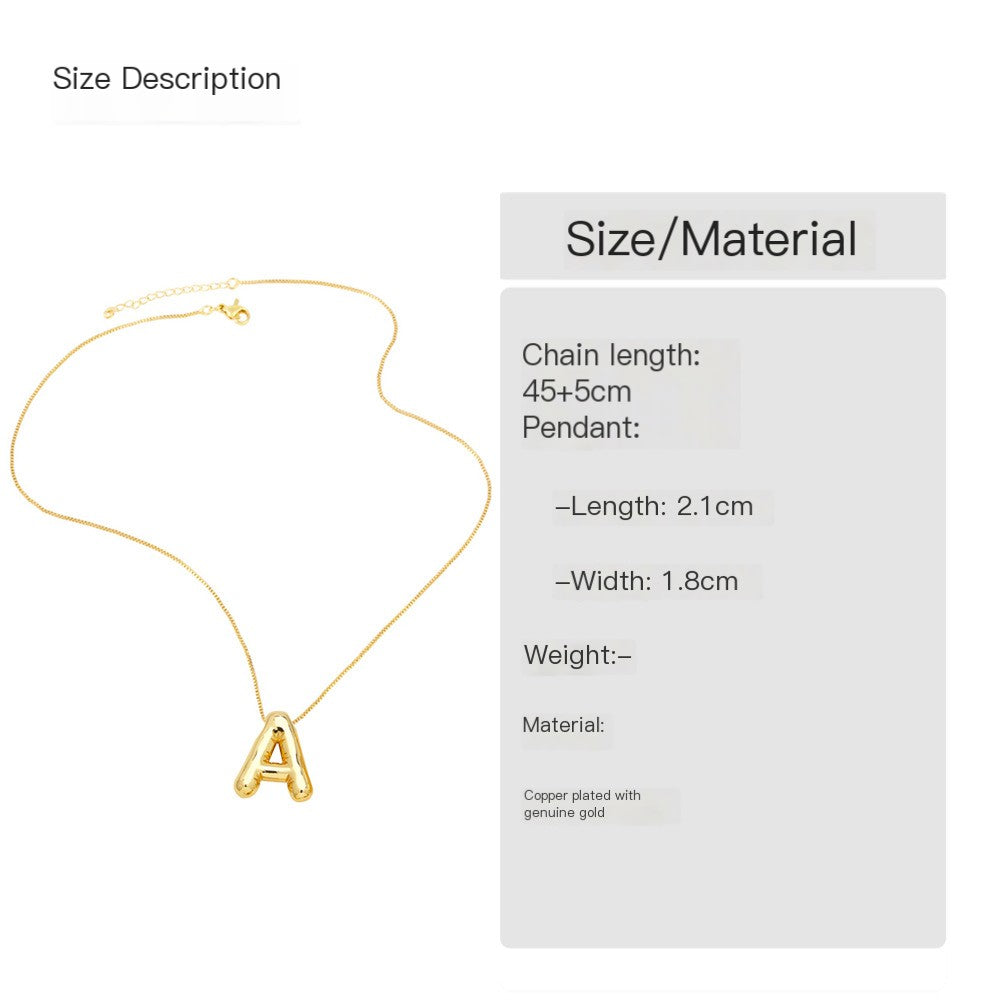Minimalist 26 English Letters Pendant Necklace