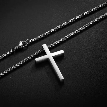 Stainless Steel Cross Necklace for Men