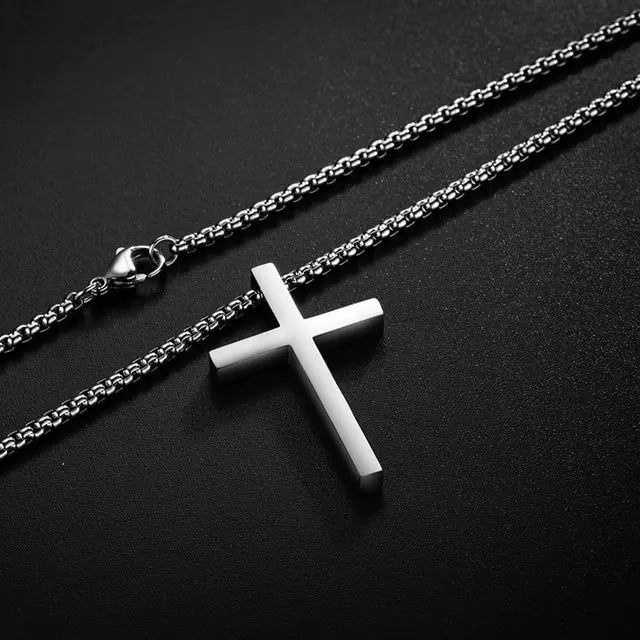 Stainless Steel Cross Necklace for Men