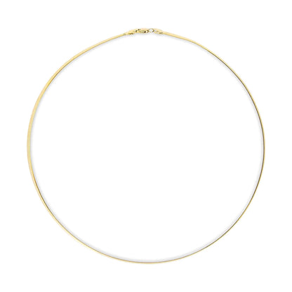 Men Solid 14K Gold 2.8mm Imperial Herringbone Chain Necklace