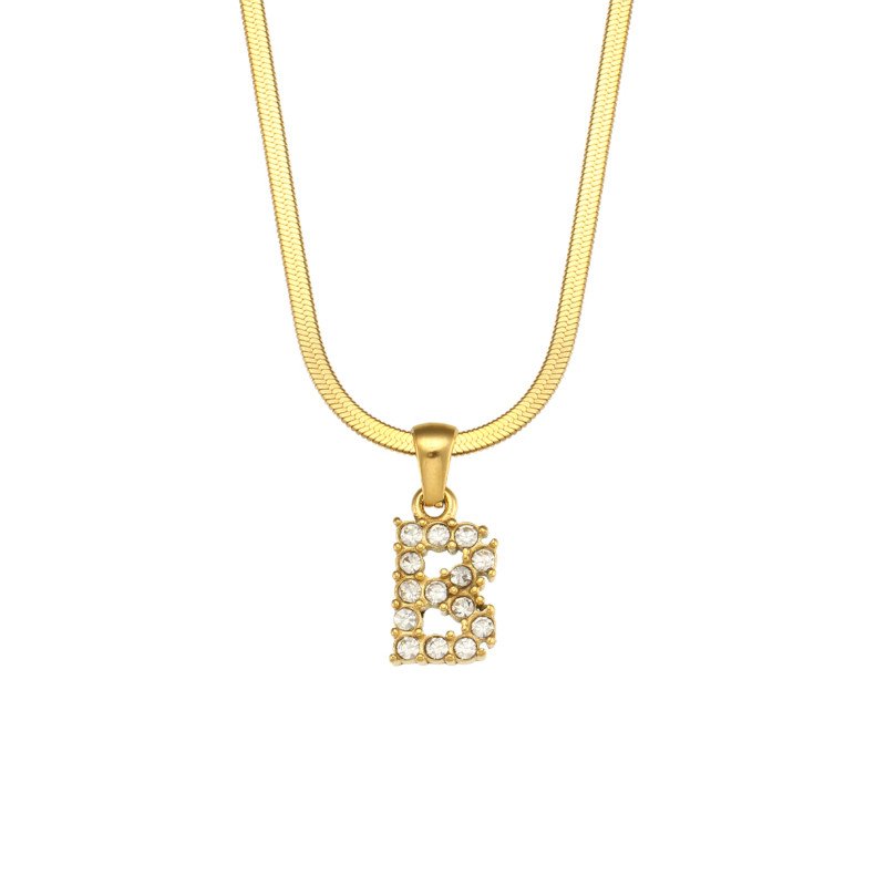 ZircaChic Letter Pendant Necklace