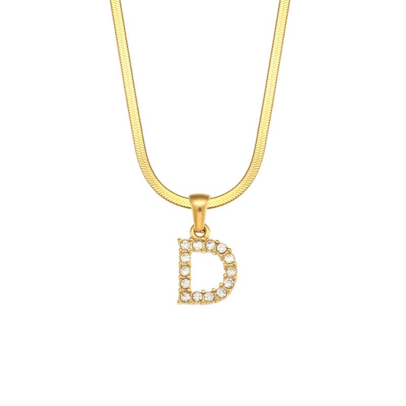 ZircaChic Letter Pendant Necklace