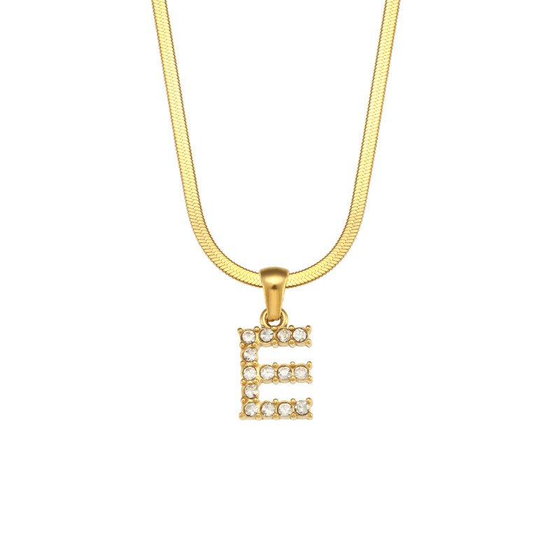 ZircaChic Letter Pendant Necklace
