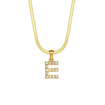 ZircaChic Letter Pendant Necklace