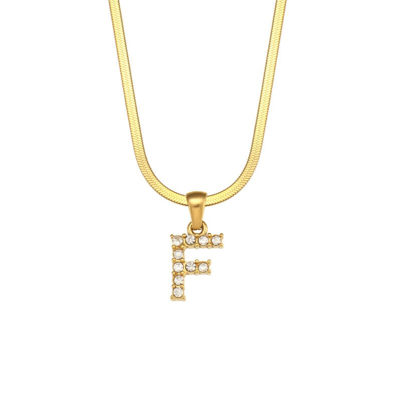 ZircaChic Letter Pendant Necklace