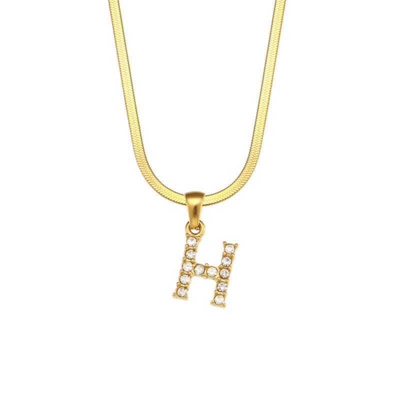 ZircaChic Letter Pendant Necklace