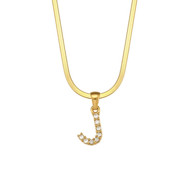 ZircaChic Letter Pendant Necklace